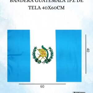 Bandera Guate Tela 1 Pz. 40x60